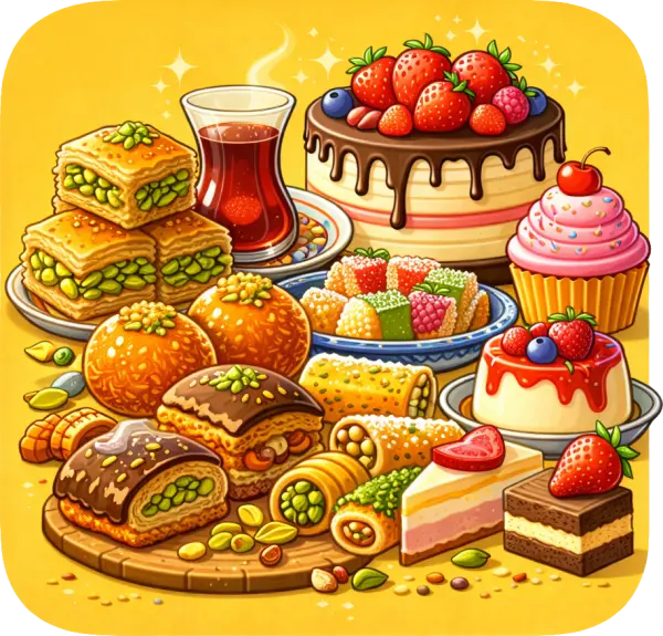 حلويات شرقية وغربية