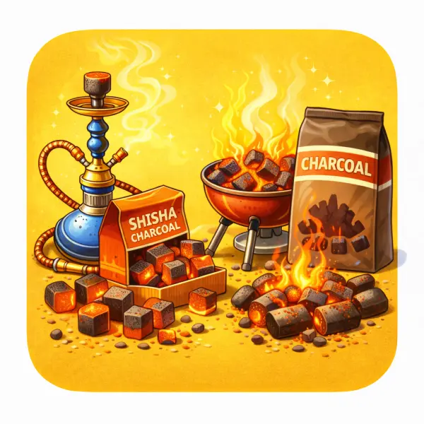 فحم الشيشة والشواء