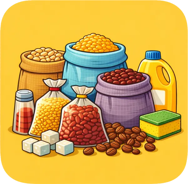 حبوب وبقوليات ومواد عامة