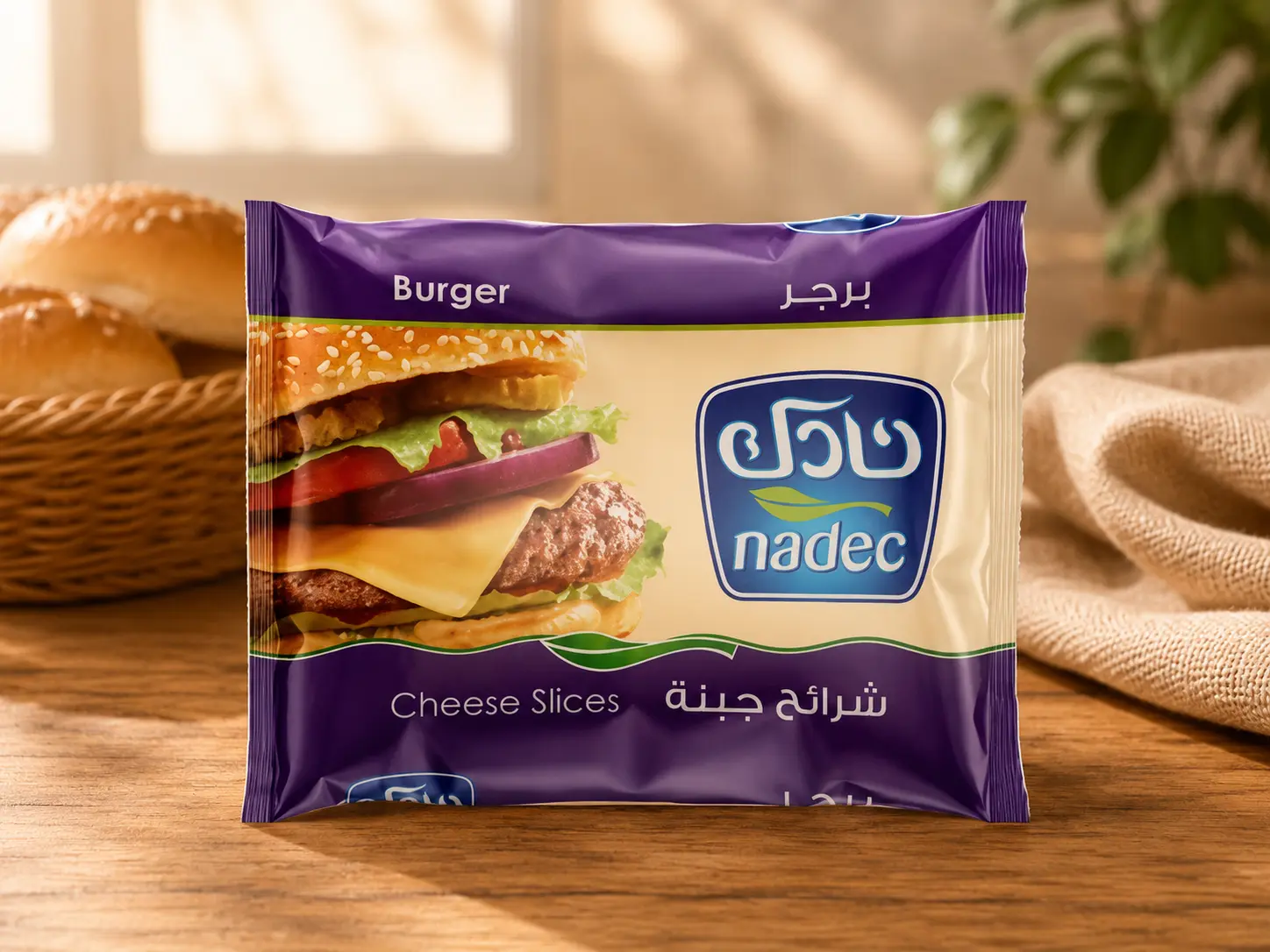 شرائح جبن للبرغر من نادك، 200 جرام