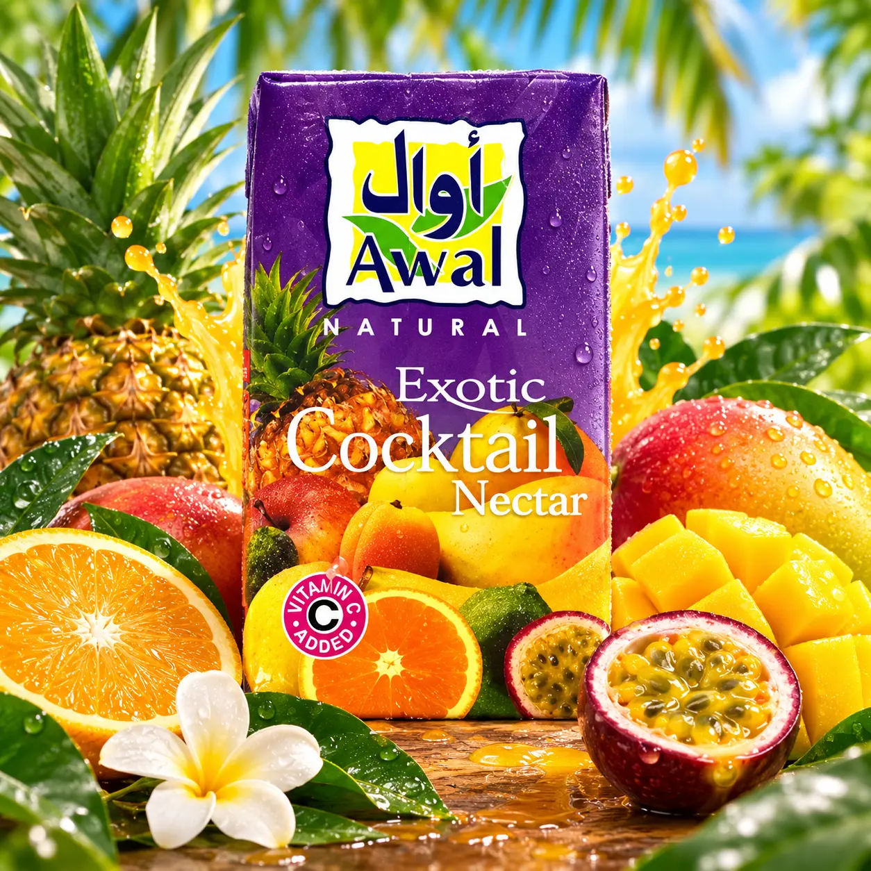 نكتار كوكتيل فواكه من أوال، 250 مل