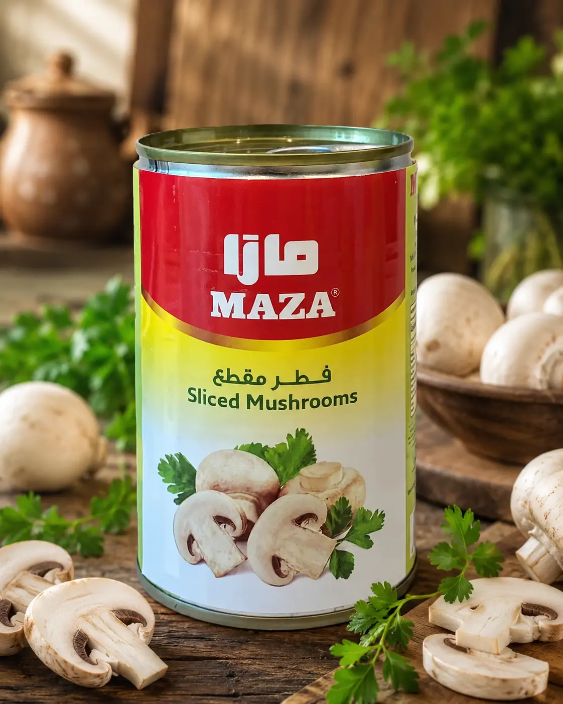 فطر شرائح معلب من مازا