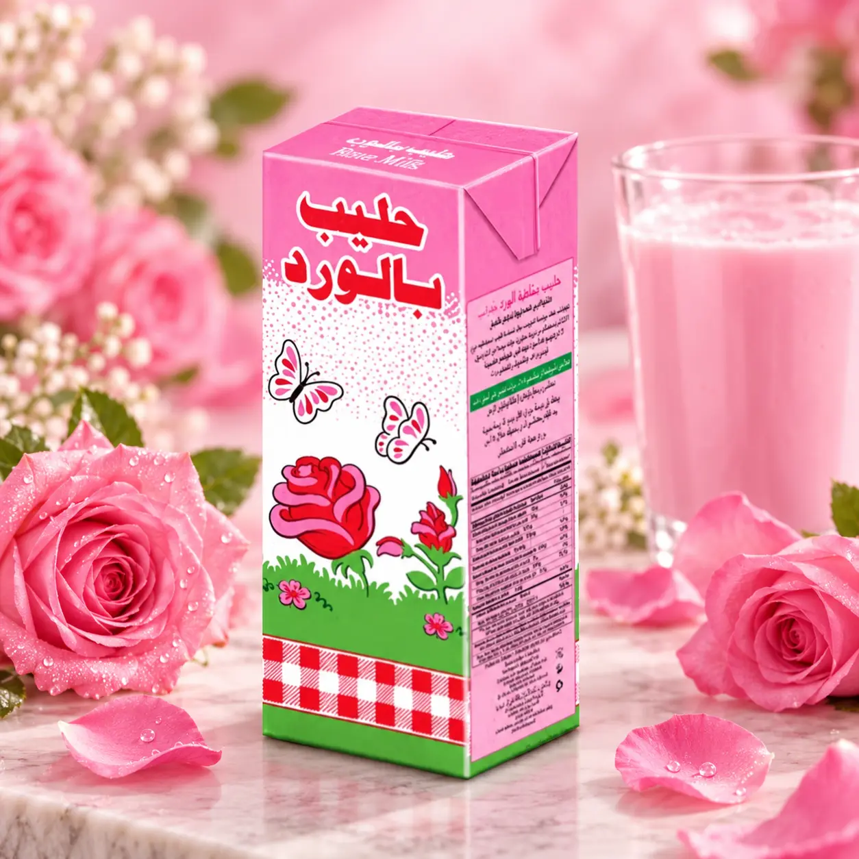 حليب بالورد من أوال، 200 مل